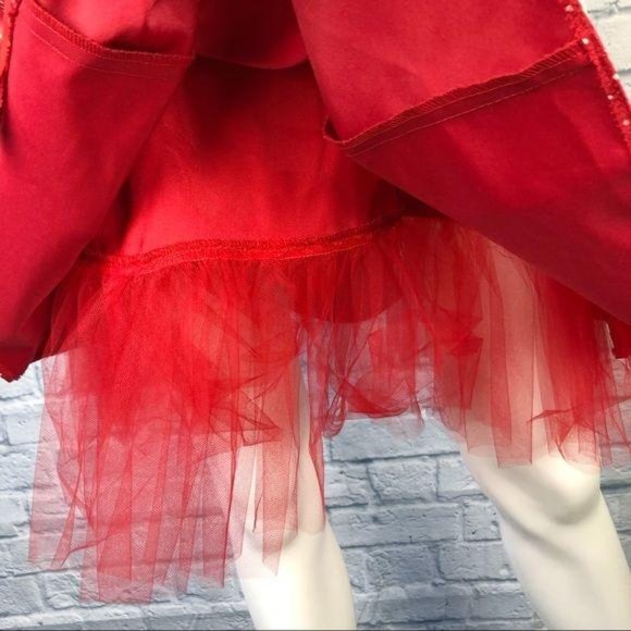 GUNNE SAX Vintage Red Strapless Polka Dot Dress - Picture 4 of 9